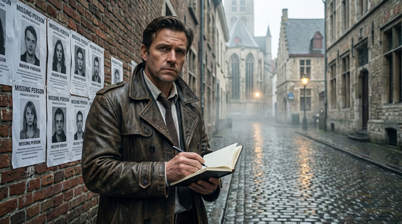 homme qui enquête sur une disparition